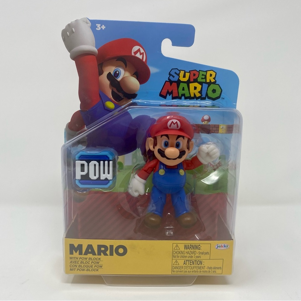 SUPER MARIO Collectible Mario‎ 4" Poseable Articulated Action Figure NEW
